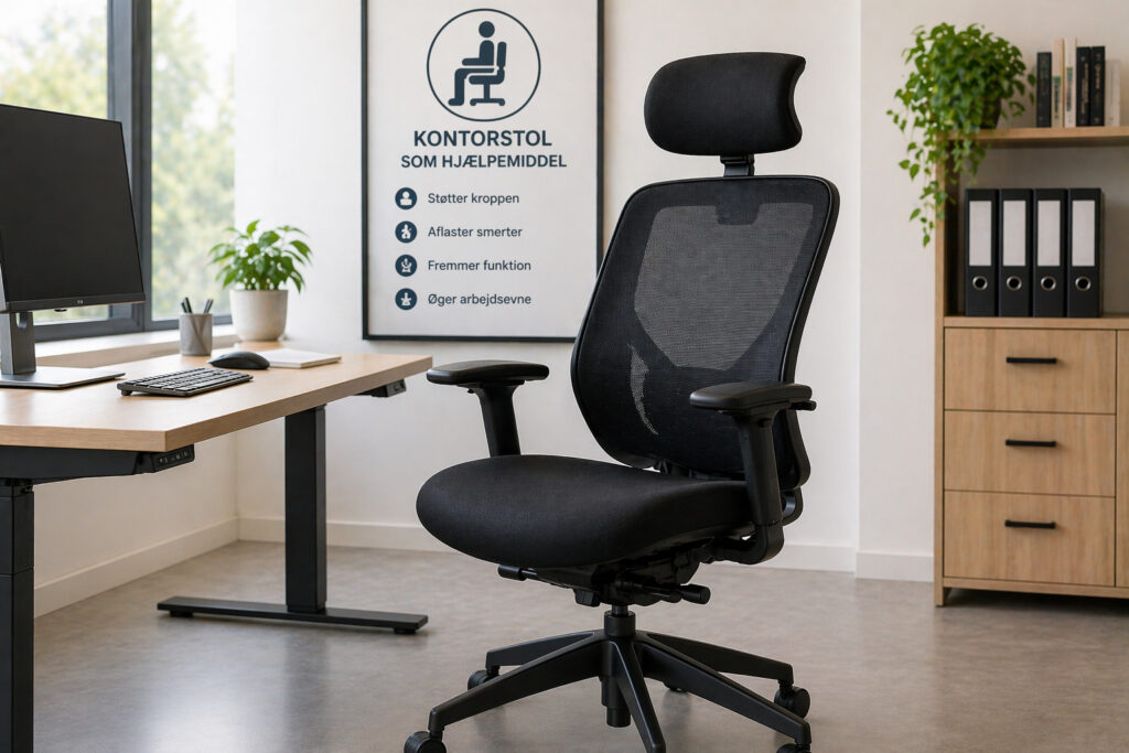 Kontorstol som hjælpemiddel
