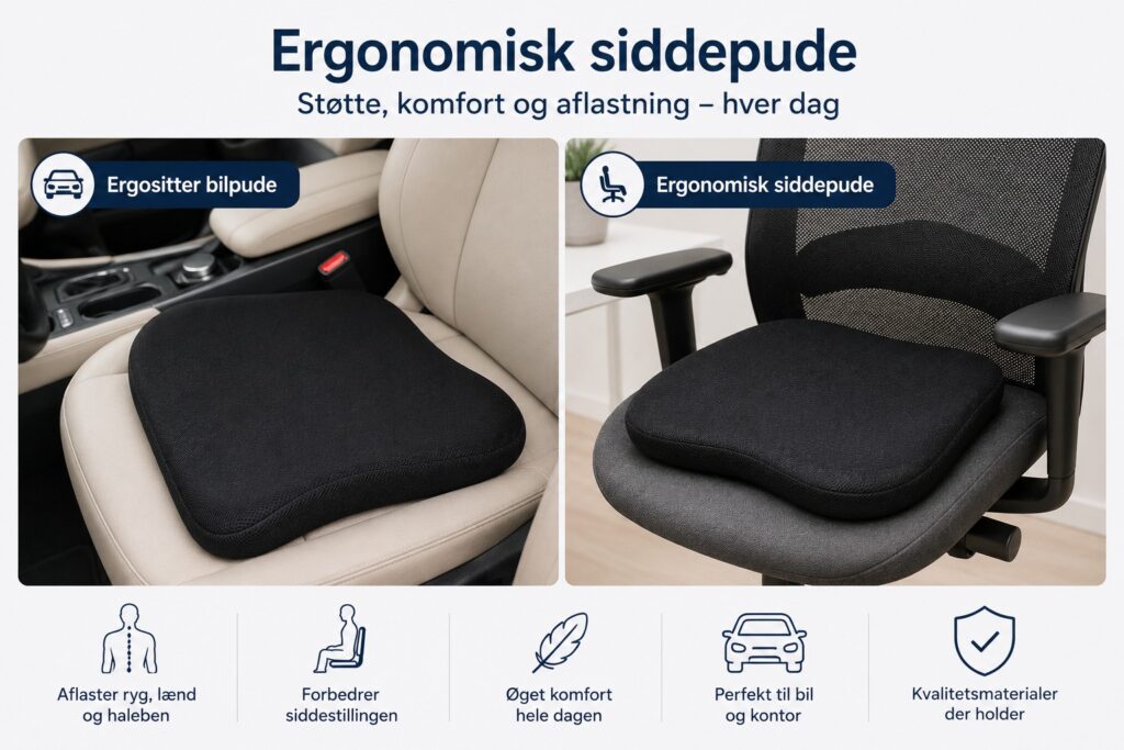 Ergonomisk siddepude til bilen - Siddepude til voksne