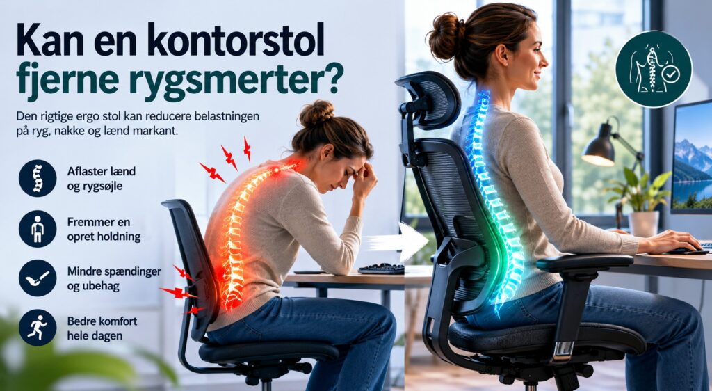 Kan en kontorstol fjerne rygsmerter