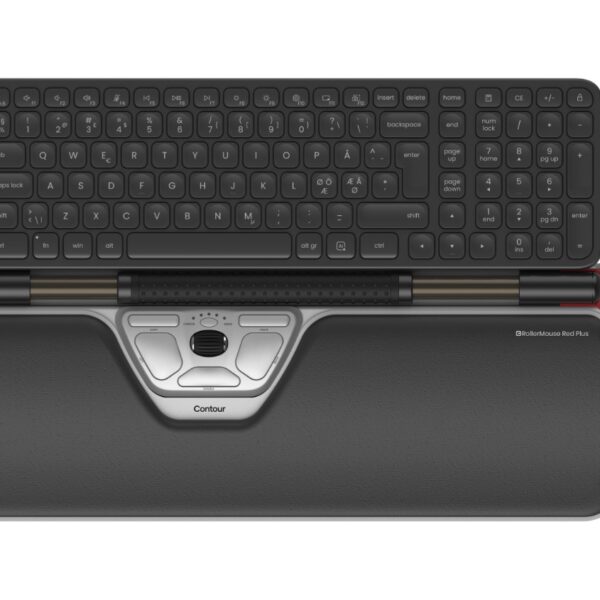 Contour RollerMouse Red Plus og Balance MID tastatur trådløst
